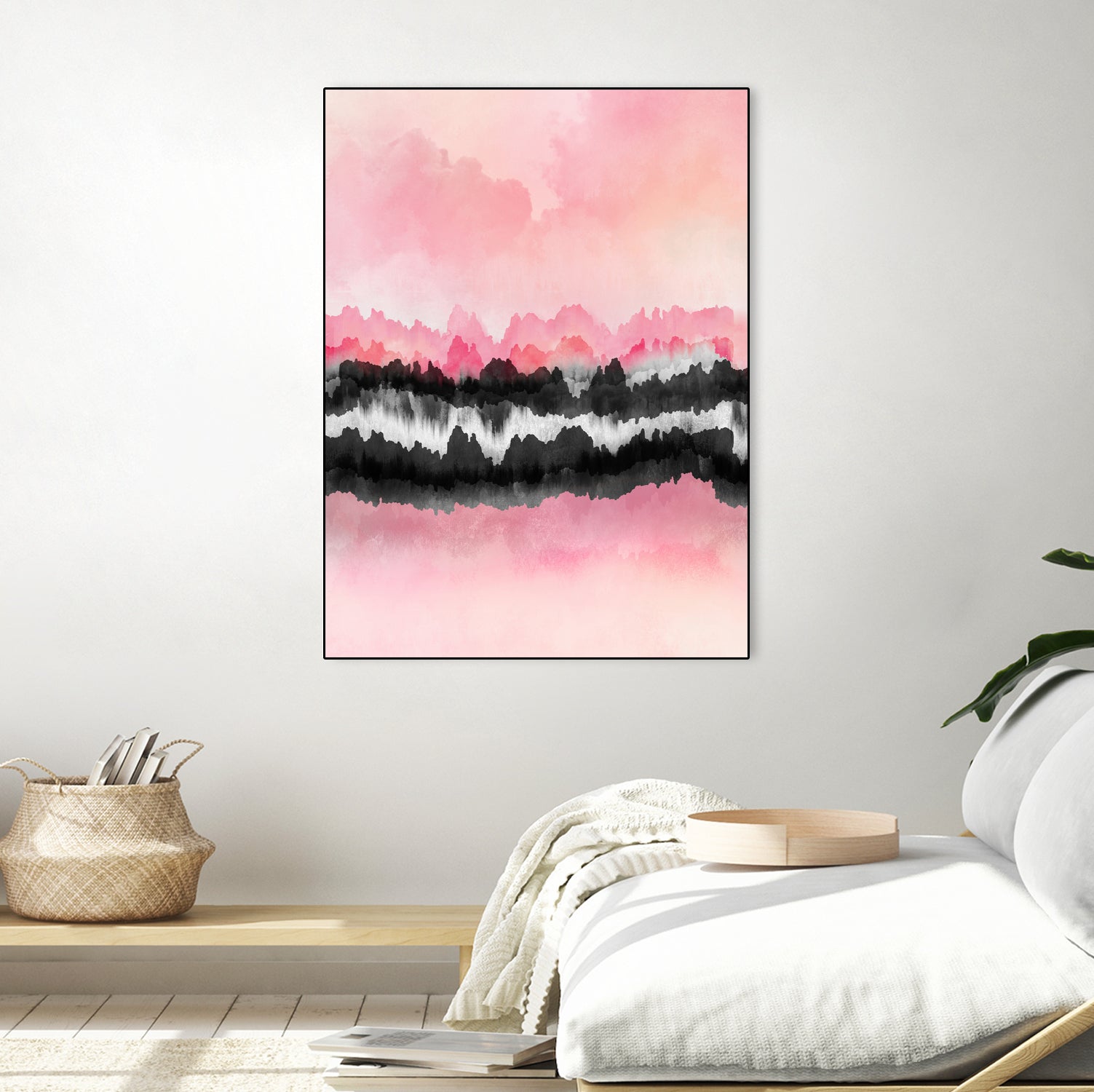 Pink Mountains by Elisabeth Fredriksson on GIANT ART - pink digital painting