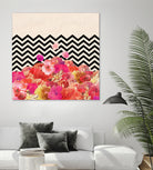 Chevron Flora II by Bianca Green on GIANT ART - red photo illustration