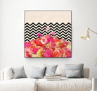 Chevron Flora II by Bianca Green on GIANT ART - red photo illustration