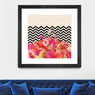 Chevron Flora II by Bianca Green on GIANT ART - red photo illustration