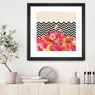 Chevron Flora II by Bianca Green on GIANT ART - red photo illustration