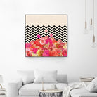 Chevron Flora II by Bianca Green on GIANT ART - red photo illustration