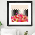 Chevron Flora II by Bianca Green on GIANT ART - red photo illustration