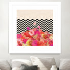 Chevron Flora II by Bianca Green on GIANT ART - red photo illustration