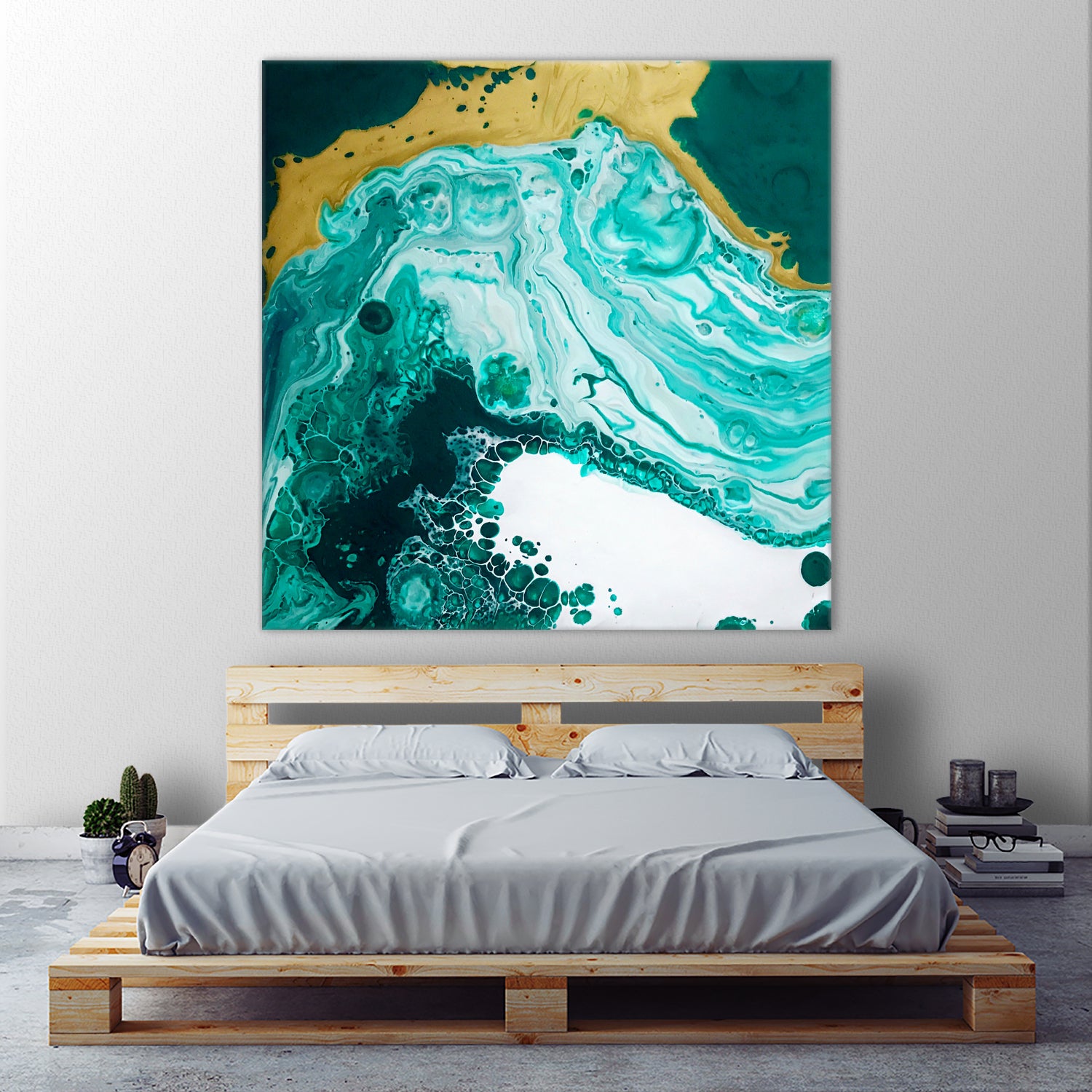 Emerald Coast by L. Renee Jones on GIANT ART - green mixed media