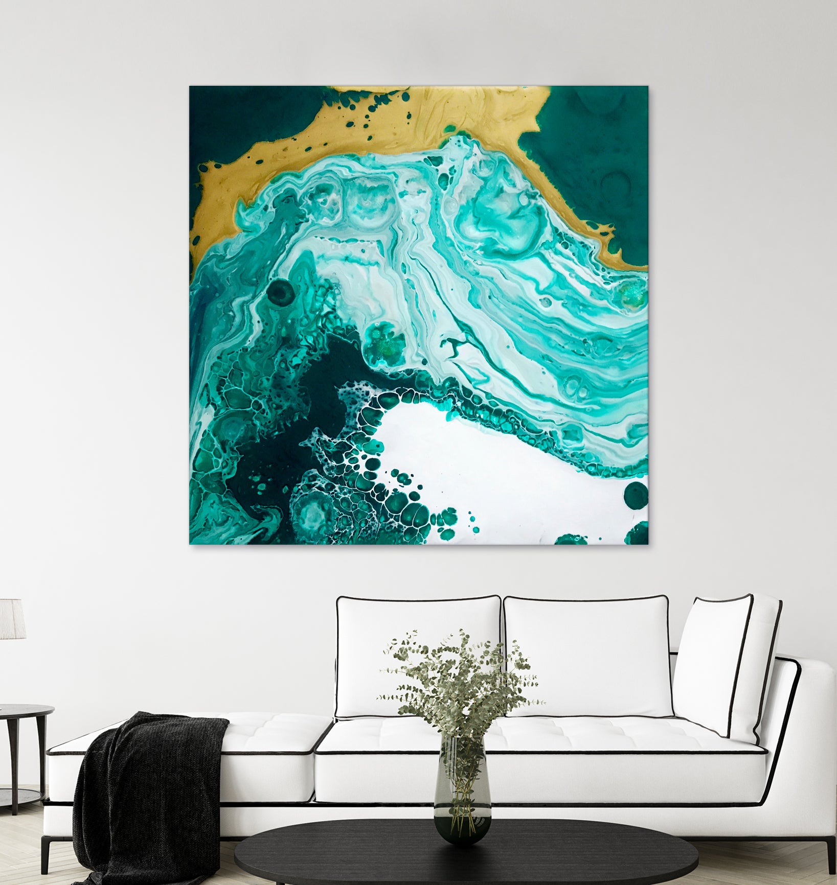 Emerald Coast by L. Renee Jones on GIANT ART - green mixed media