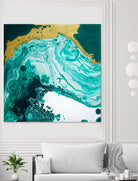 Emerald Coast by L. Renee Jones on GIANT ART - green mixed media