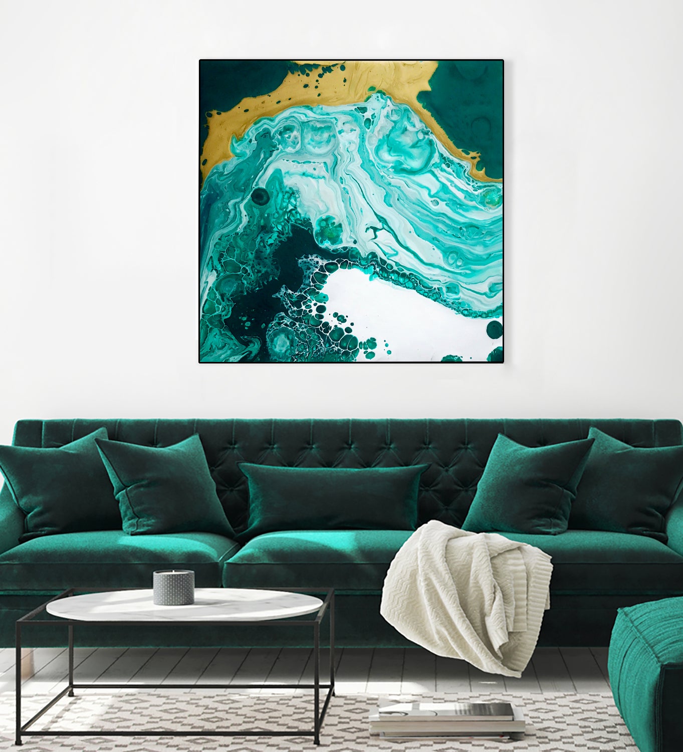 Emerald Coast by L. Renee Jones on GIANT ART - green mixed media