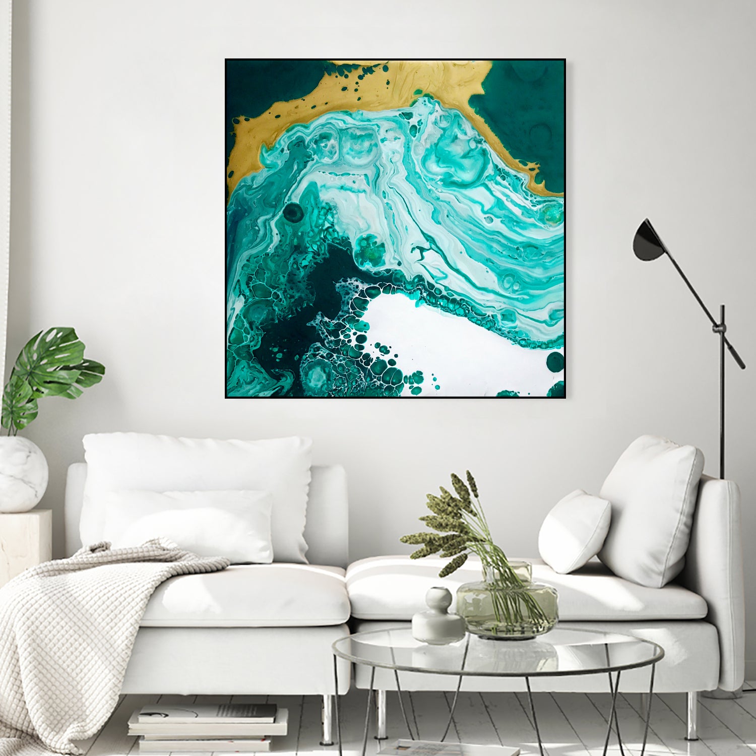 Emerald Coast by L. Renee Jones on GIANT ART - green mixed media