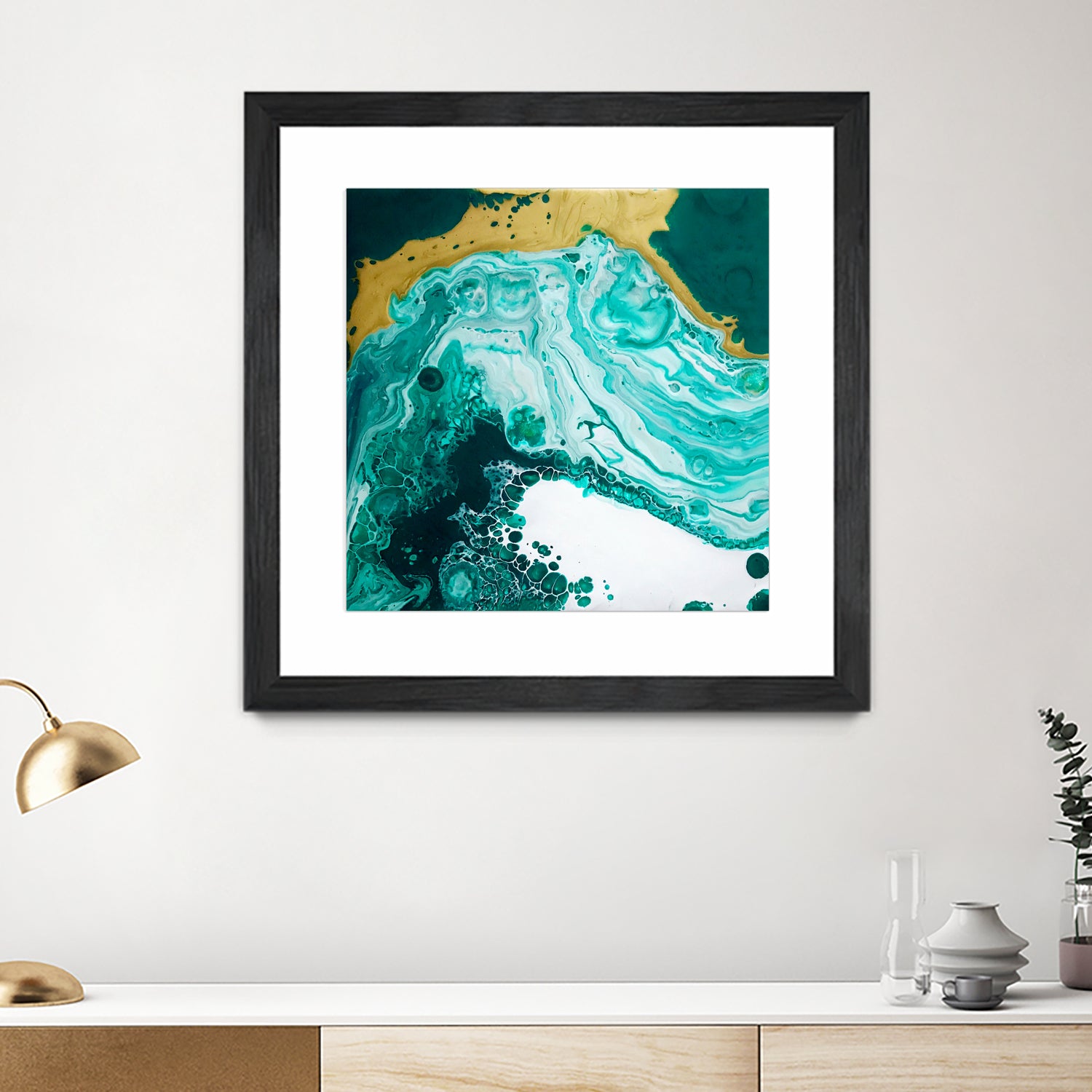 Emerald Coast by L. Renee Jones on GIANT ART - green mixed media