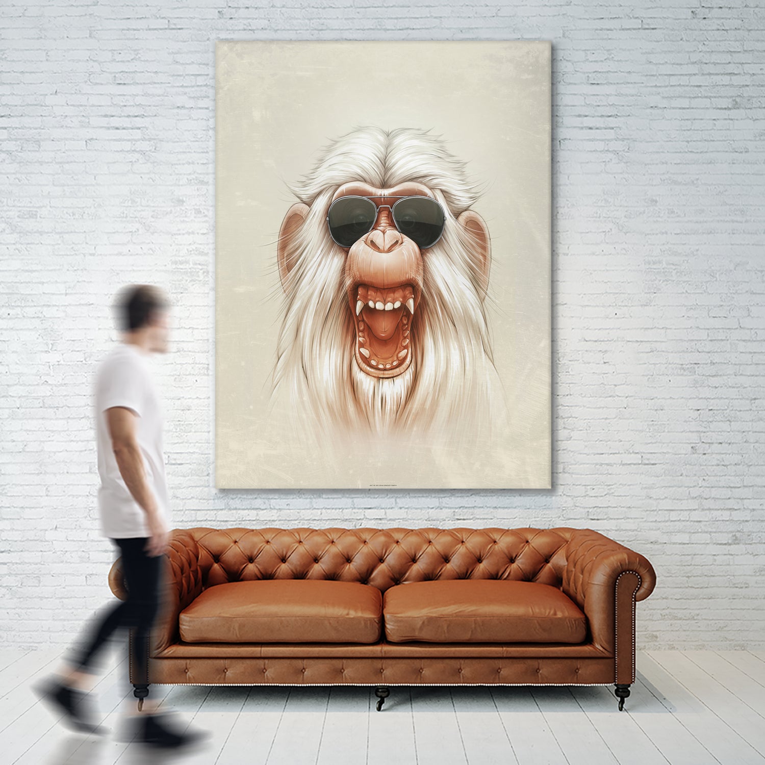 The Great White Angry Monkey by Lukáš Brežák on GIANT ART - white digital painting