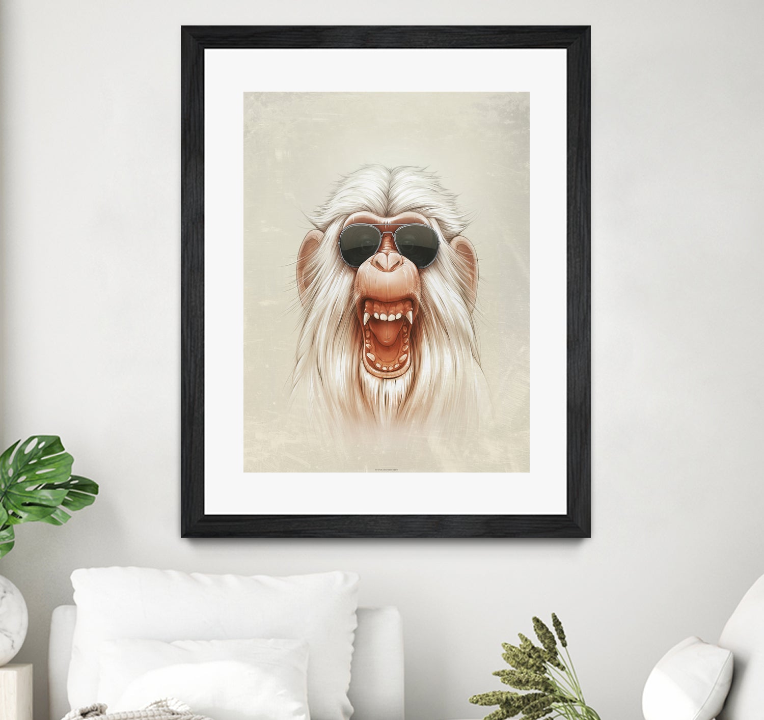 The Great White Angry Monkey by Lukáš Brežák on GIANT ART - white digital painting