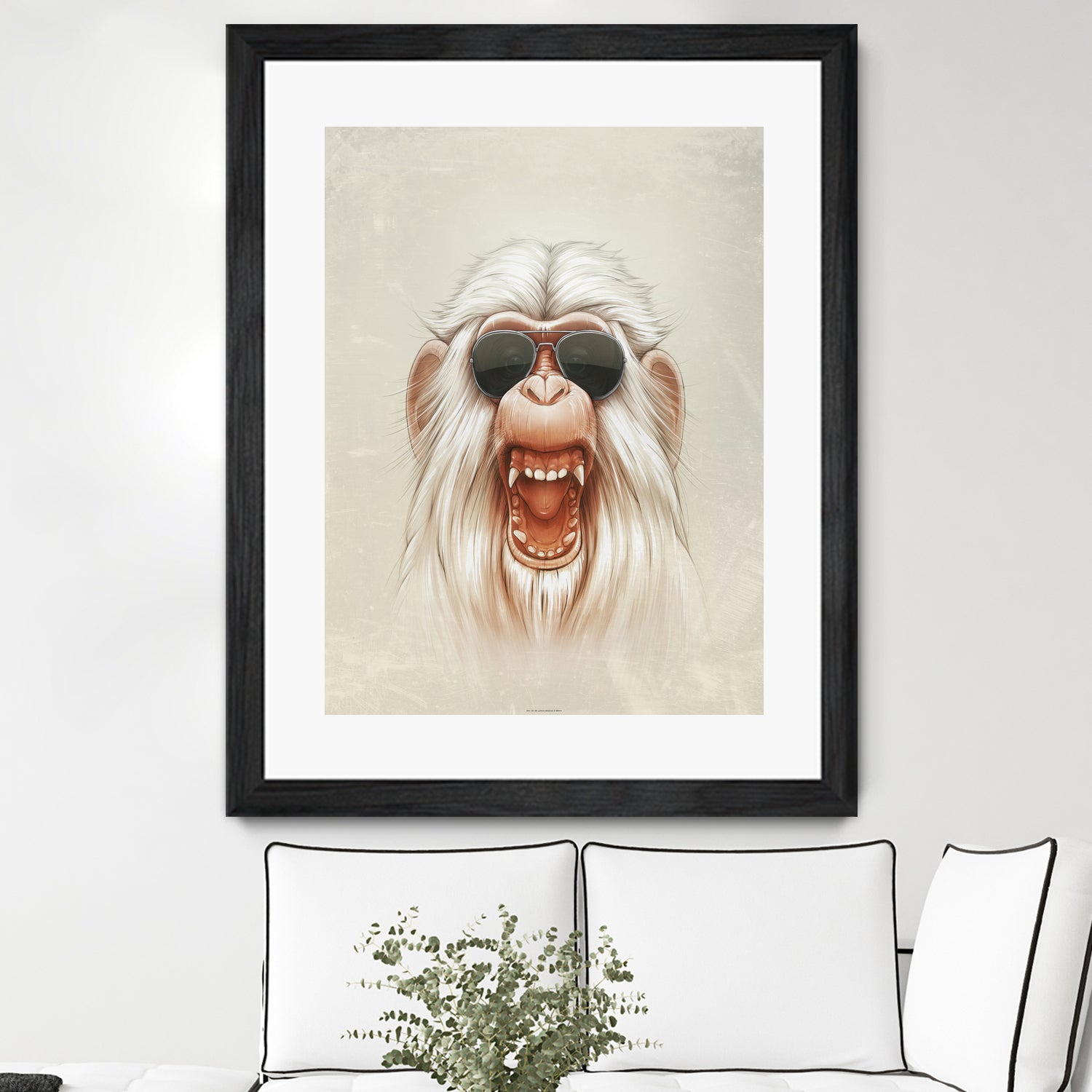 The Great White Angry Monkey by Lukáš Brežák on GIANT ART - white digital painting