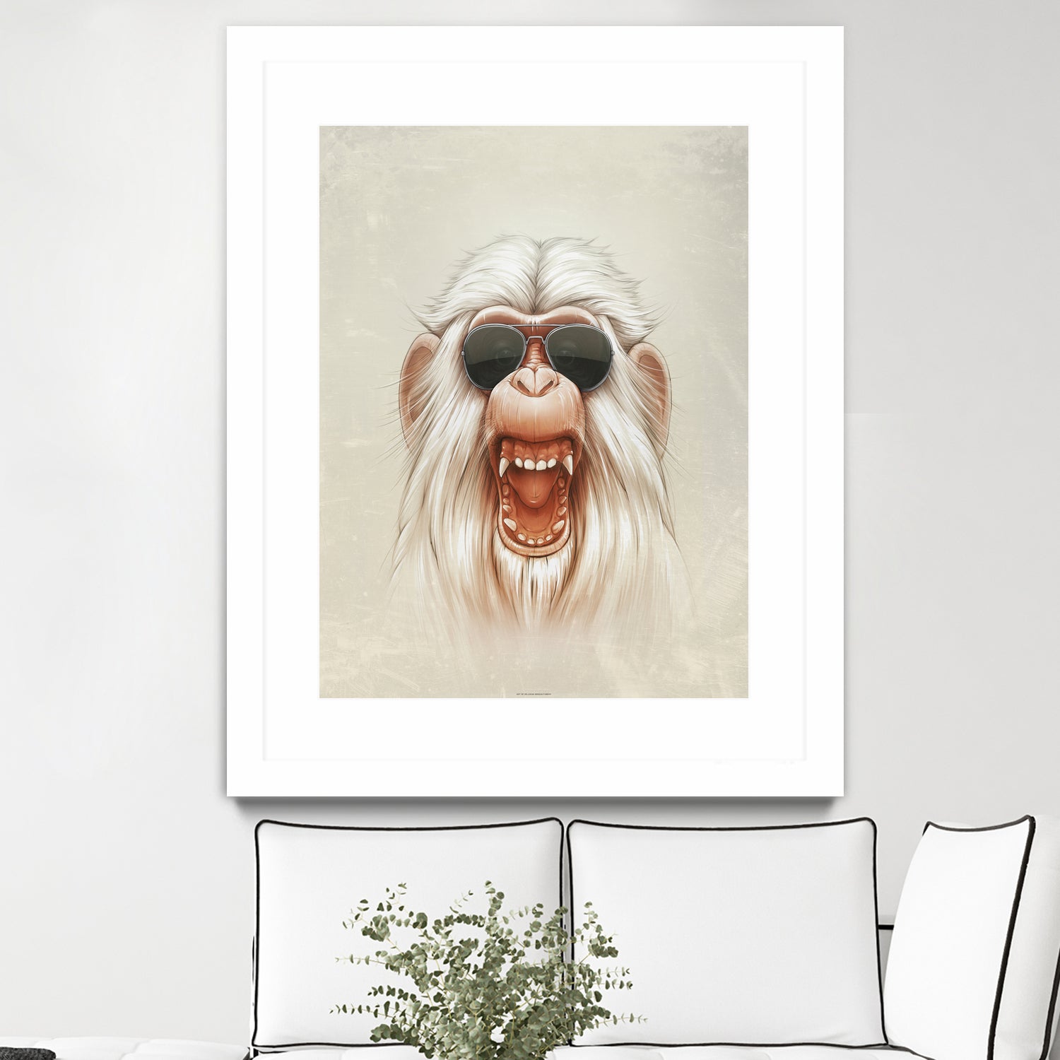 The Great White Angry Monkey by Lukáš Brežák on GIANT ART - white digital painting