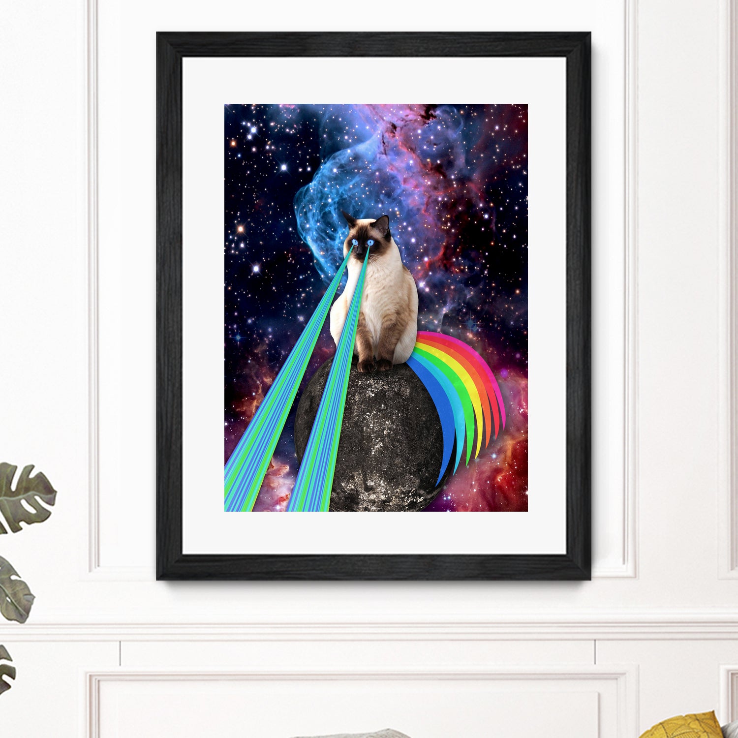 SIAMESE LASER CAT by Gloria Sánchez on GIANT ART - blue photo illustration