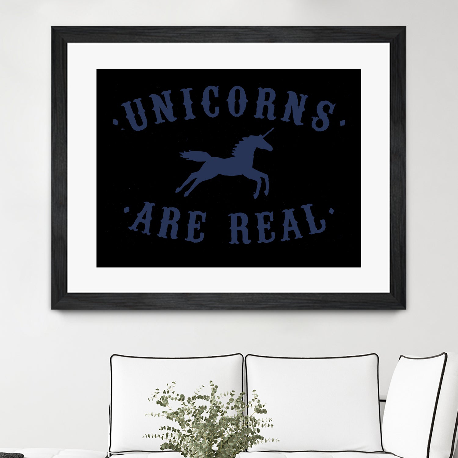 Unicorns are Real by Florent Bodart on GIANT ART - blue digital painting