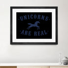 Unicorns are Real by Florent Bodart on GIANT ART - blue digital painting