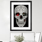 lace skull 2 light 6000 by Ali Gulec on GIANT ART - white digital drawing