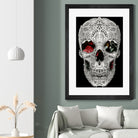 lace skull 2 light 6000 by Ali Gulec on GIANT ART - white digital drawing