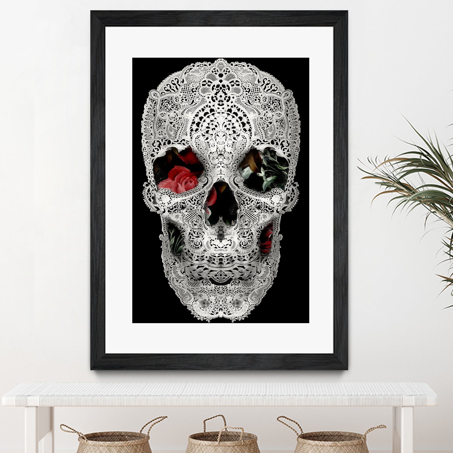 lace skull 2 light 6000 by Ali Gulec on GIANT ART - white digital drawing