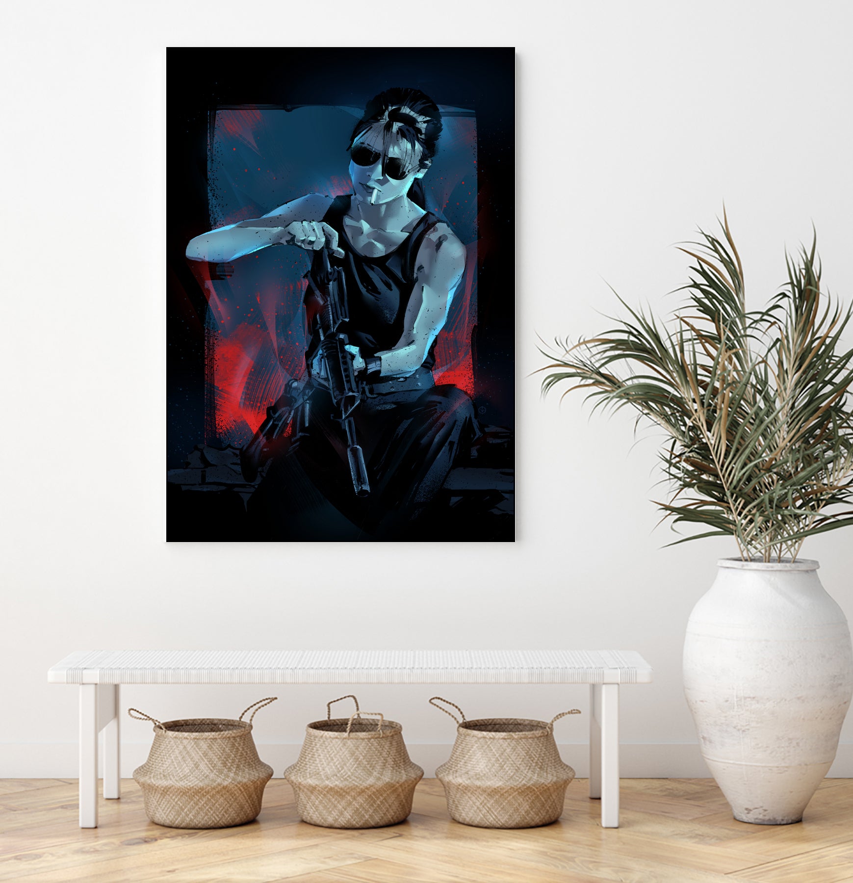 Sarah Connor by Nikita Abakumov on GIANT ART - blue digital painting