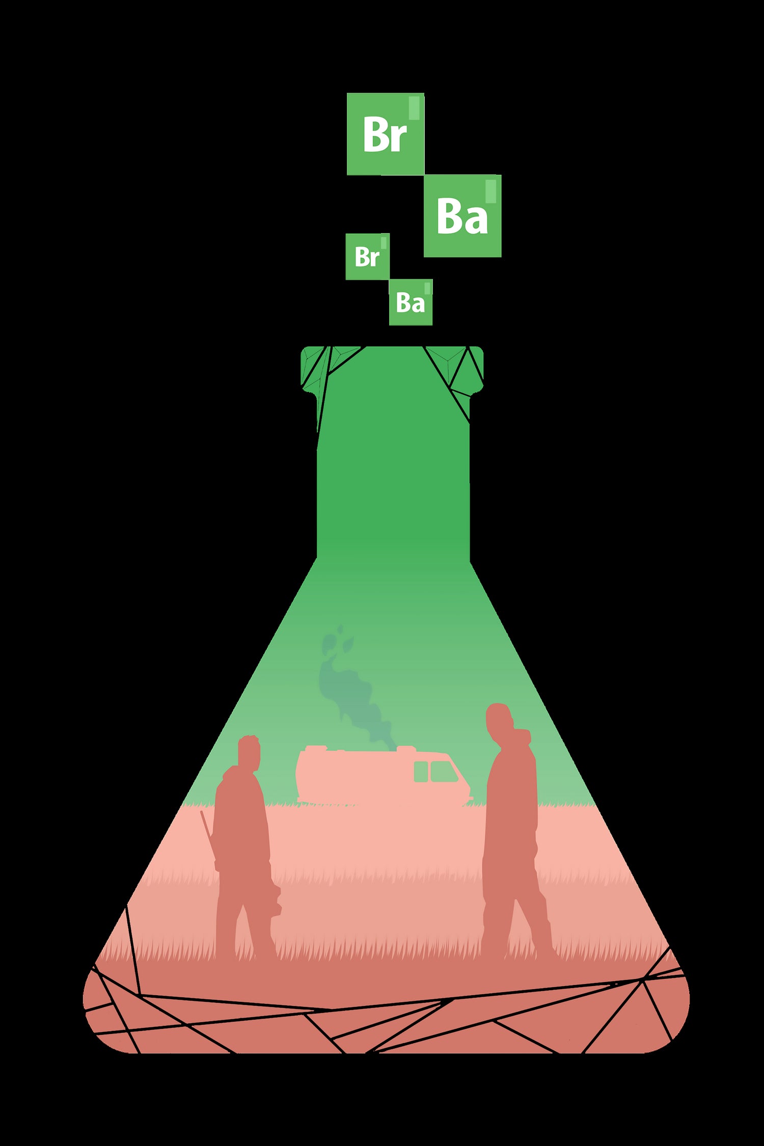 breaking-bad by william combarmond on GIANT ART - blue vector illustration