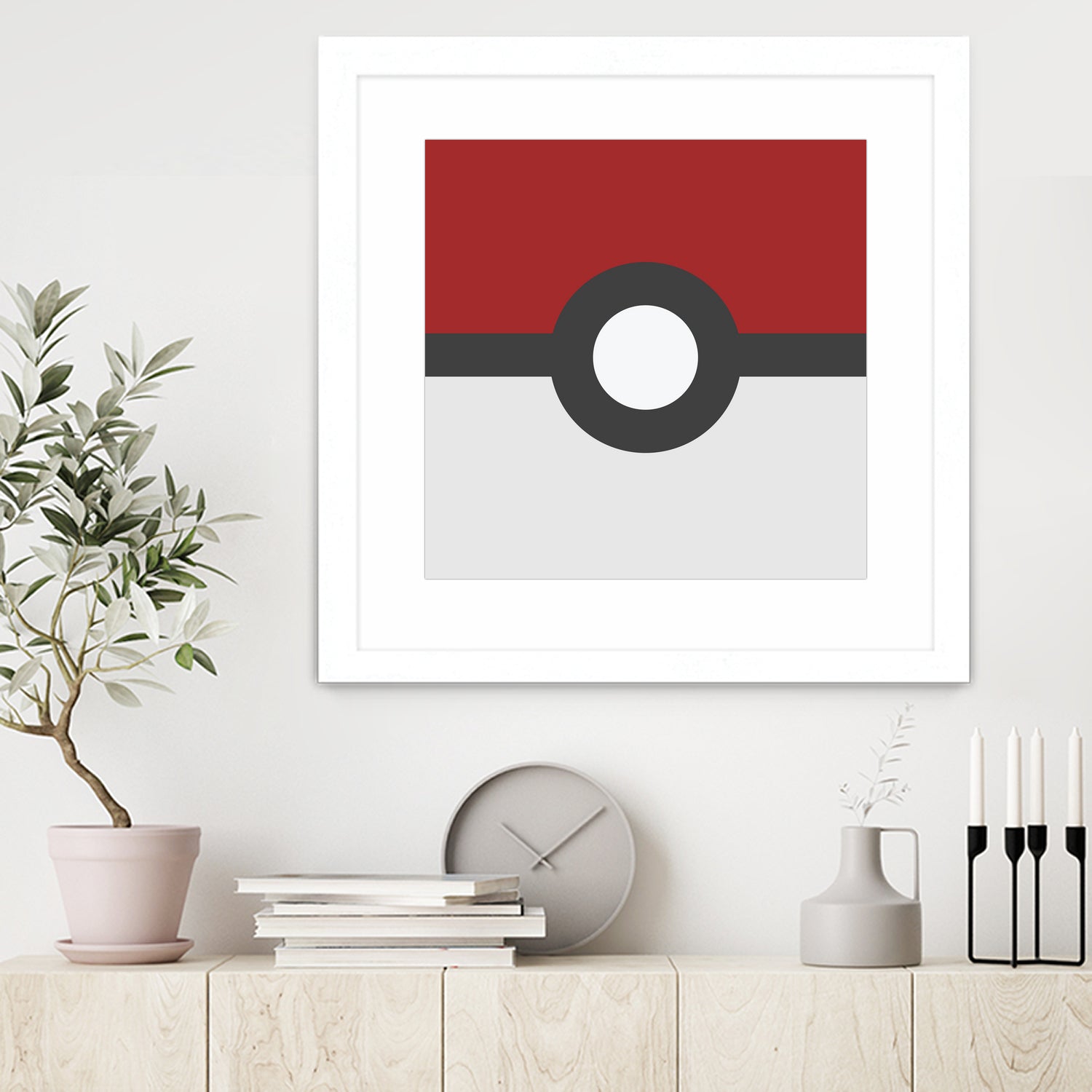 Pokeball by Proper Ganders on GIANT ART - red vector illustration