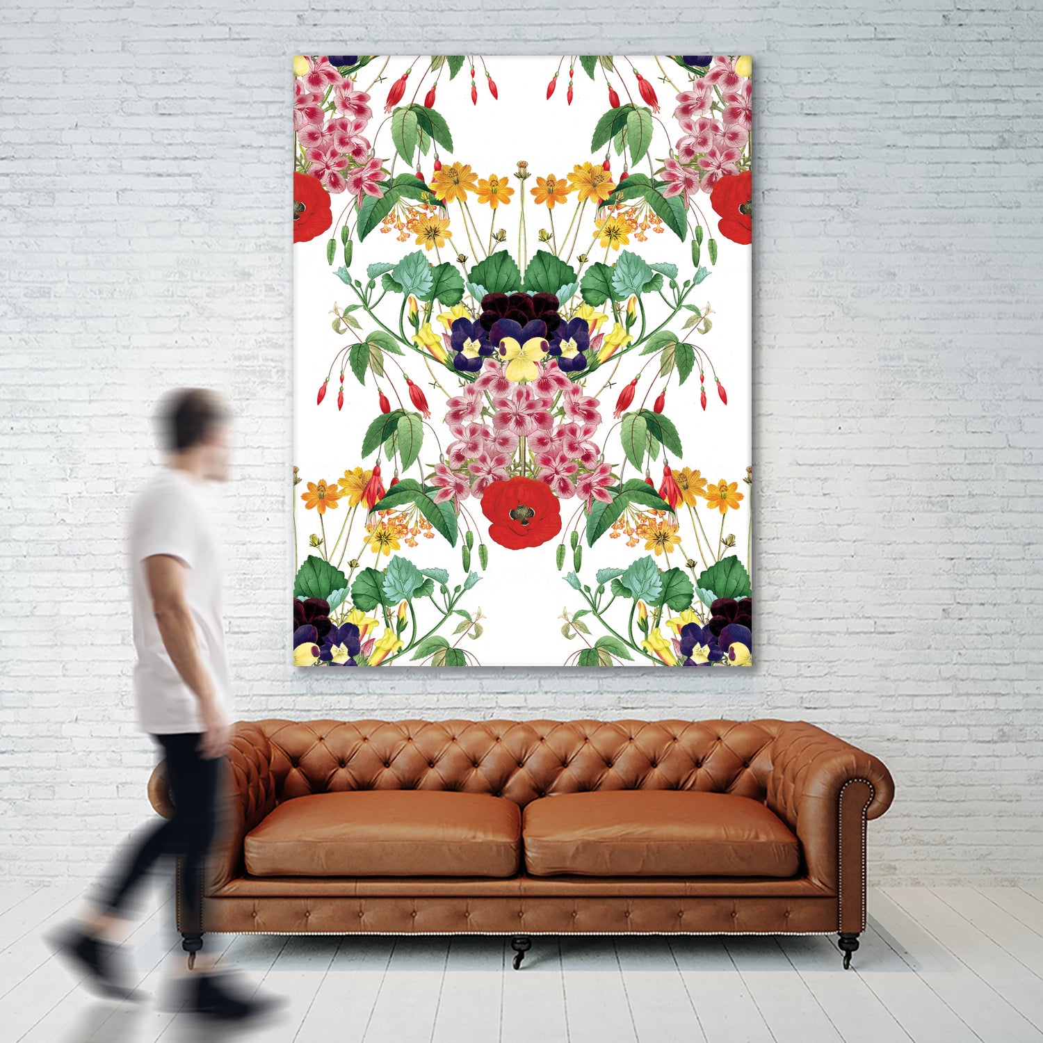 Floral II by Sixto-Juan Zavala on GIANT ART - green mixed media