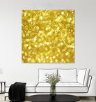 Glam gold bokeh glitter by dushan Medich on GIANT ART - yellow digital painting