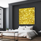 Glam gold bokeh glitter by dushan Medich on GIANT ART - yellow digital painting