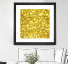 Glam gold bokeh glitter by dushan Medich on GIANT ART - yellow digital painting