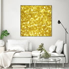 Glam gold bokeh glitter by dushan Medich on GIANT ART - yellow digital painting