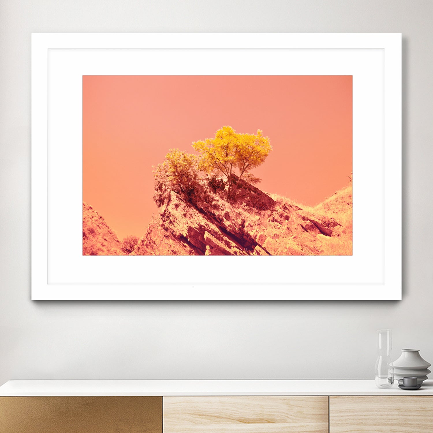 Tree on Mars? by #Bizzartino by Edu Al Peirano on GIANT ART - orange digital painting