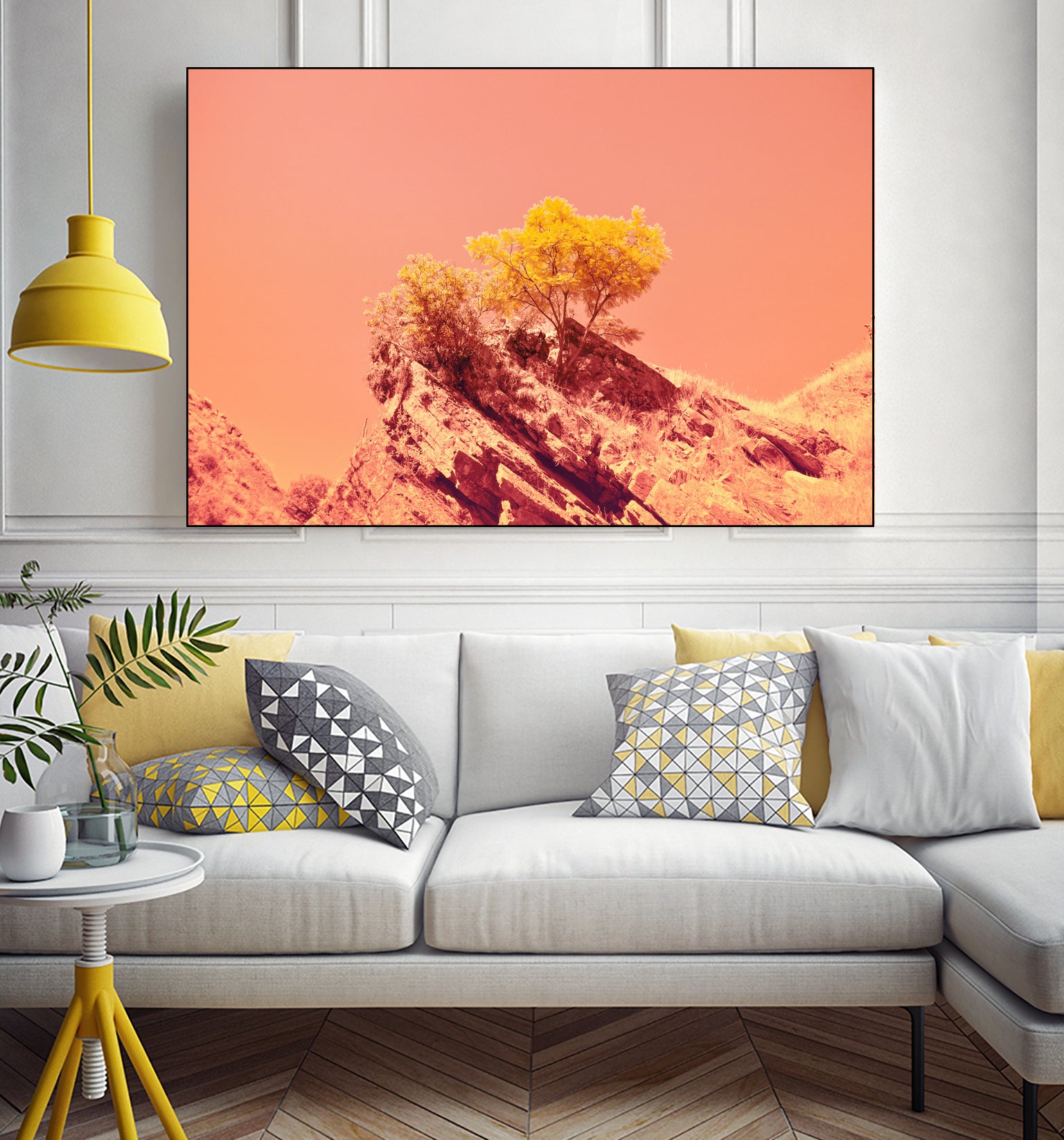 Tree on Mars? by #Bizzartino by Edu Al Peirano on GIANT ART - orange digital painting