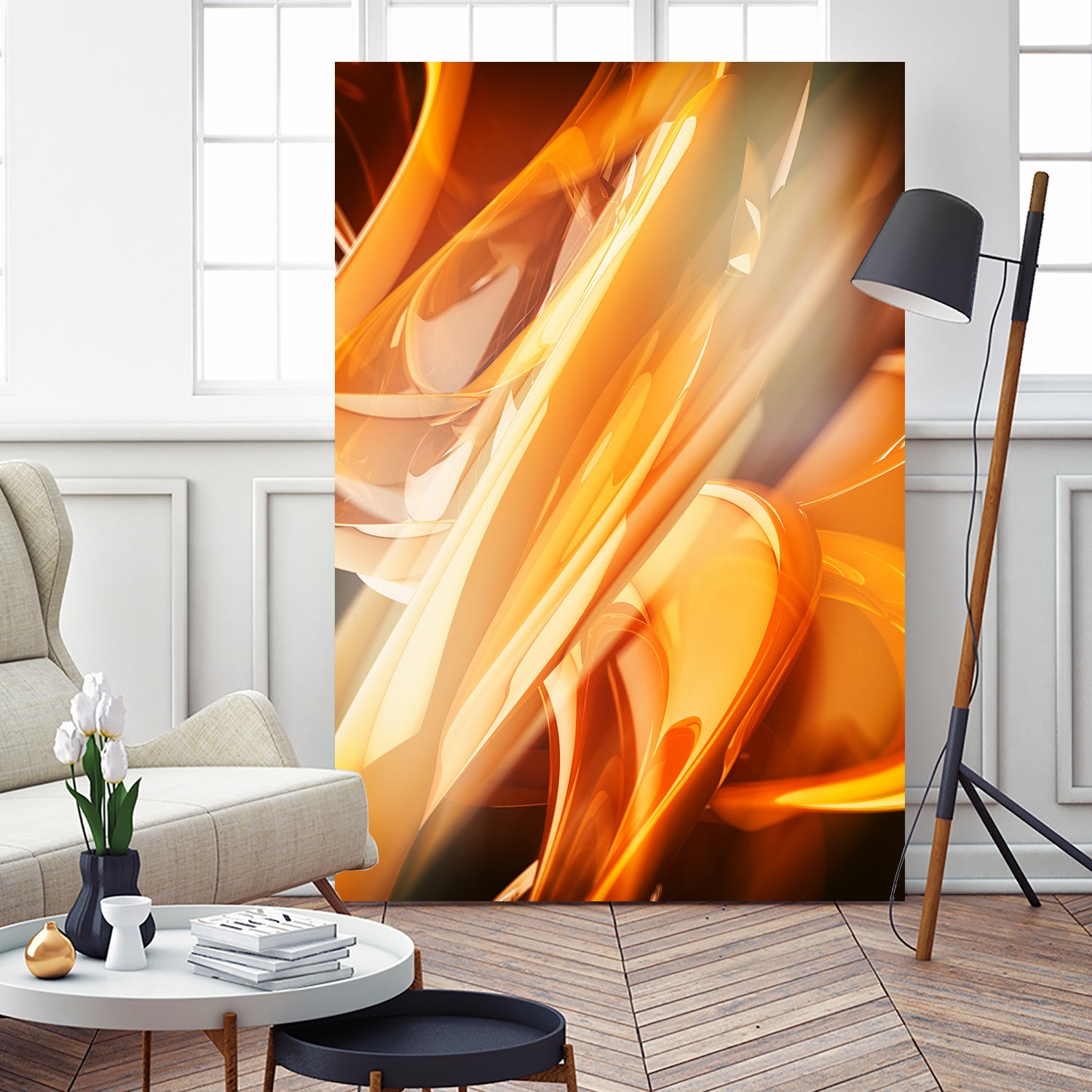 Into the Unknown - Abstraction III / OE by Tenyo Marchev on GIANT ART - orange 3d art