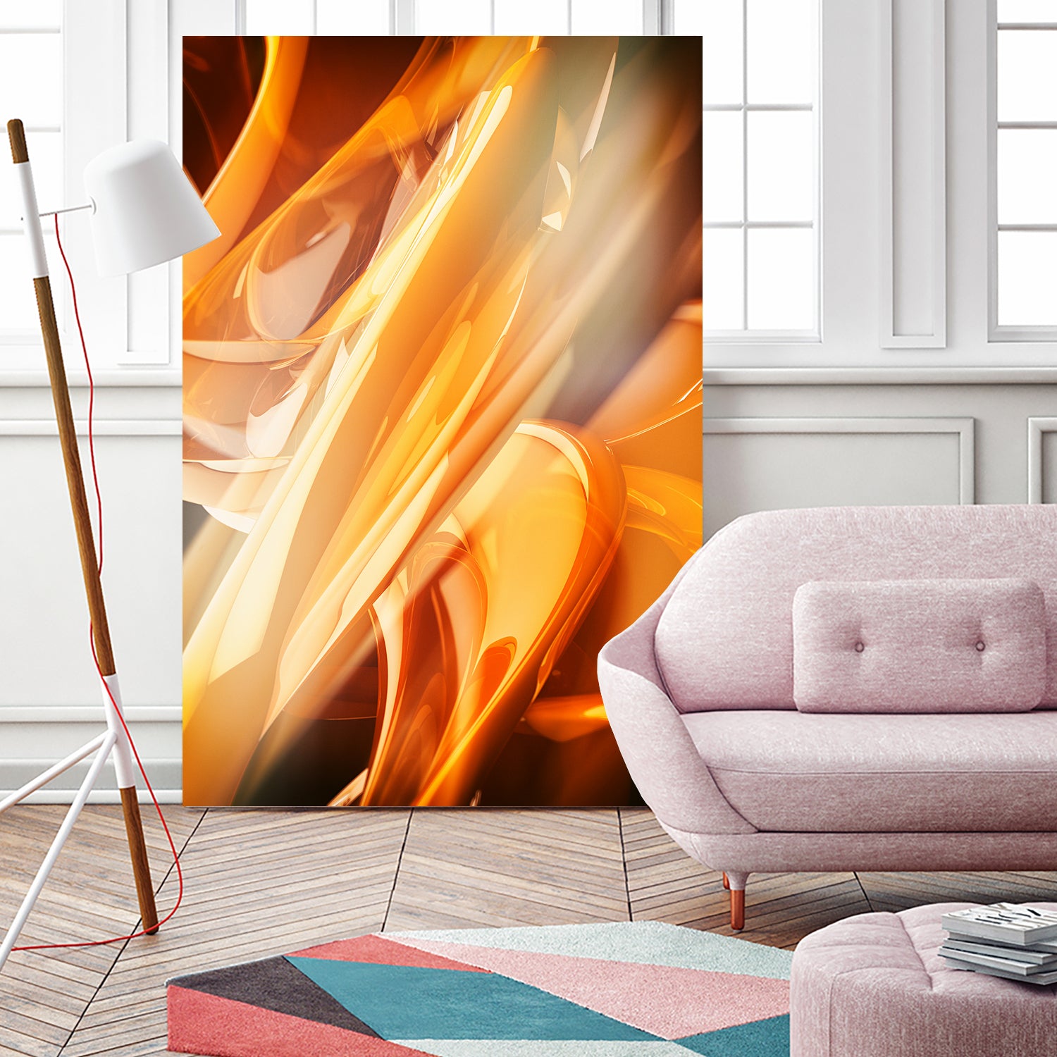 Into the Unknown - Abstraction III / OE by Tenyo Marchev on GIANT ART - orange 3d art