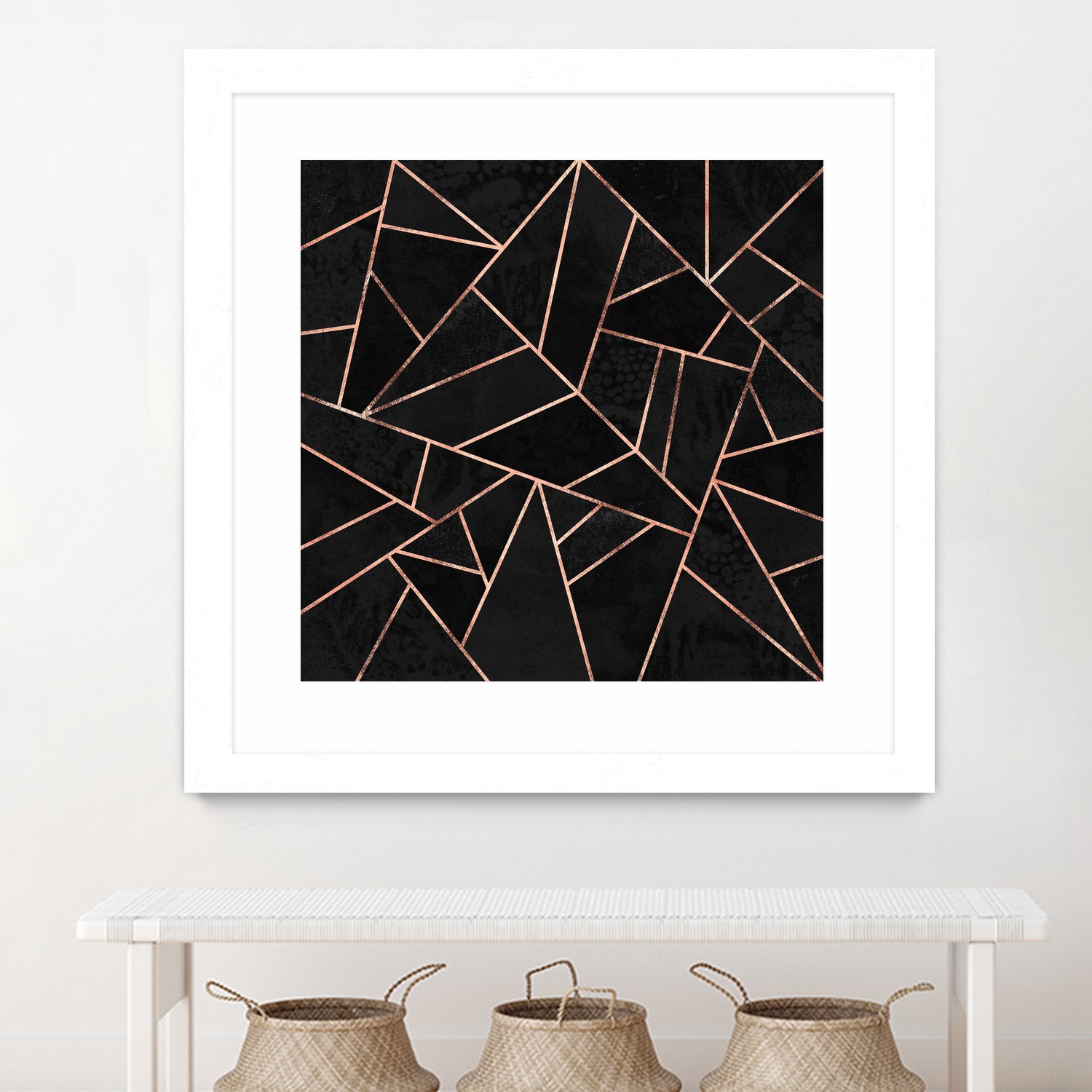 Velvet Black & Rose Gold by Elisabeth Fredriksson on GIANT ART - black digital painting