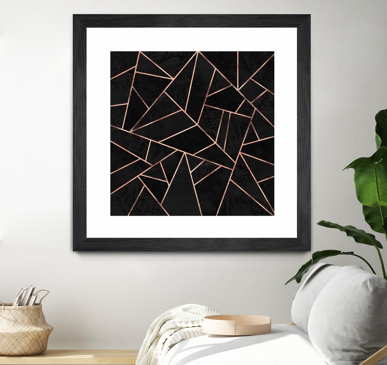 Velvet Black & Rose Gold by Elisabeth Fredriksson on GIANT ART - black digital painting