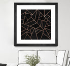 Velvet Black & Rose Gold by Elisabeth Fredriksson on GIANT ART - black digital painting