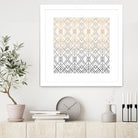 Gold And Grey Geo by Elisabeth Fredriksson on GIANT ART - white digital painting