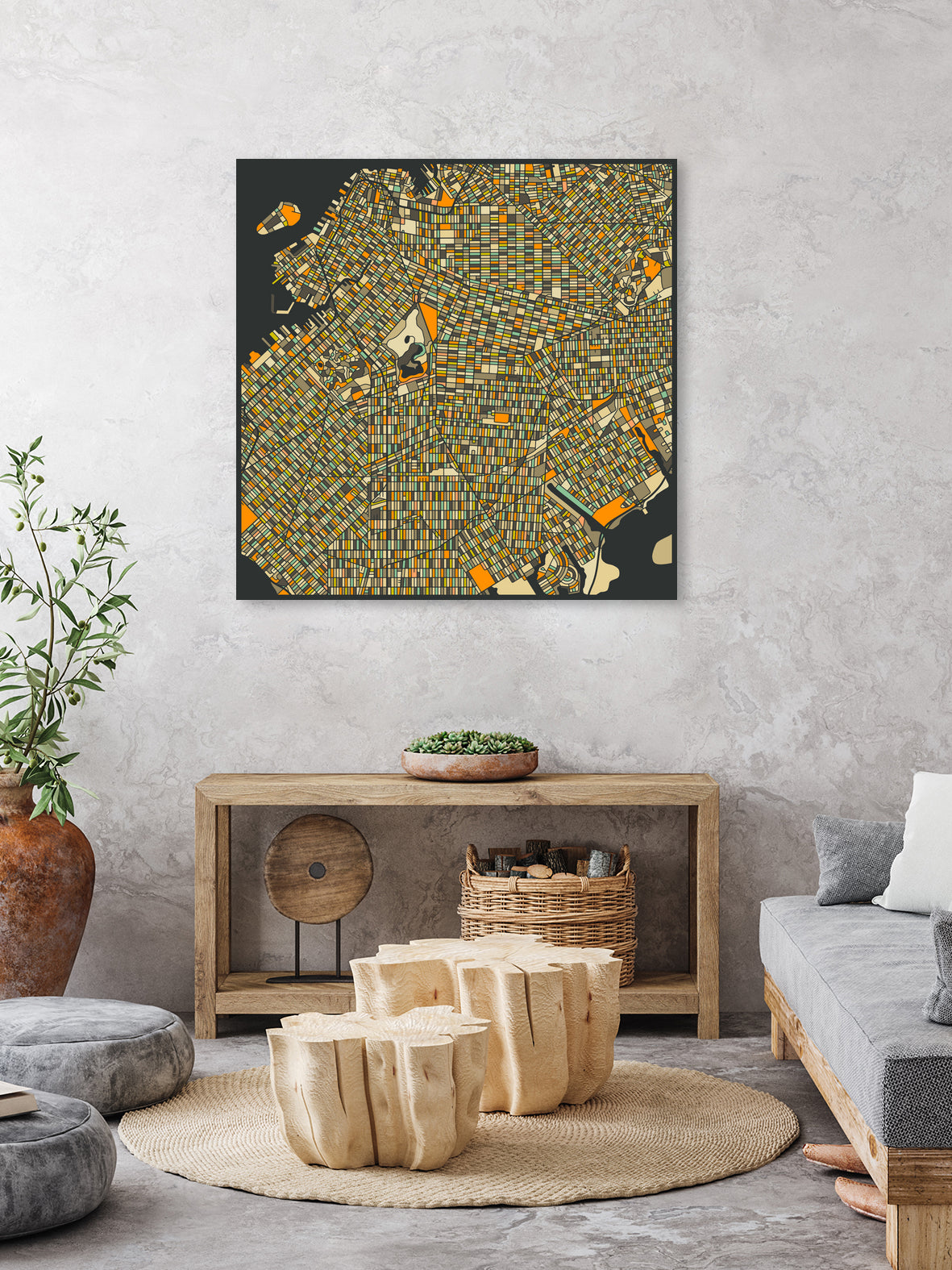 Brooklyn by Jazzberry Blue on GIANT ART - orange vector illustration