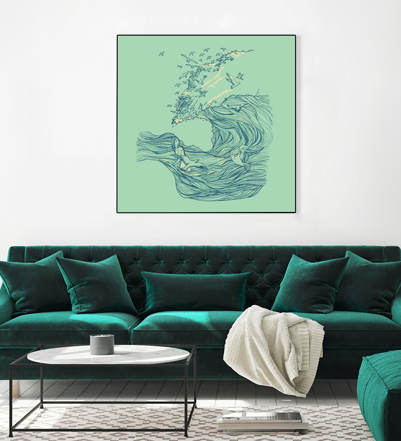 Ocean Breath by ChalermPhol Harnchakkham on GIANT ART - blue digital drawing