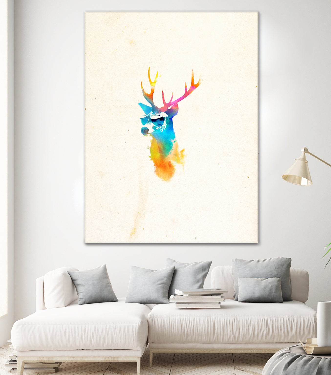 Sunny Stag by Robert Farkas on GIANT ART - orange digital painting