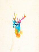 Sunny Stag by Robert Farkas on GIANT ART - orange digital painting