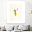 Sunny Stag by Robert Farkas on GIANT ART - orange digital painting