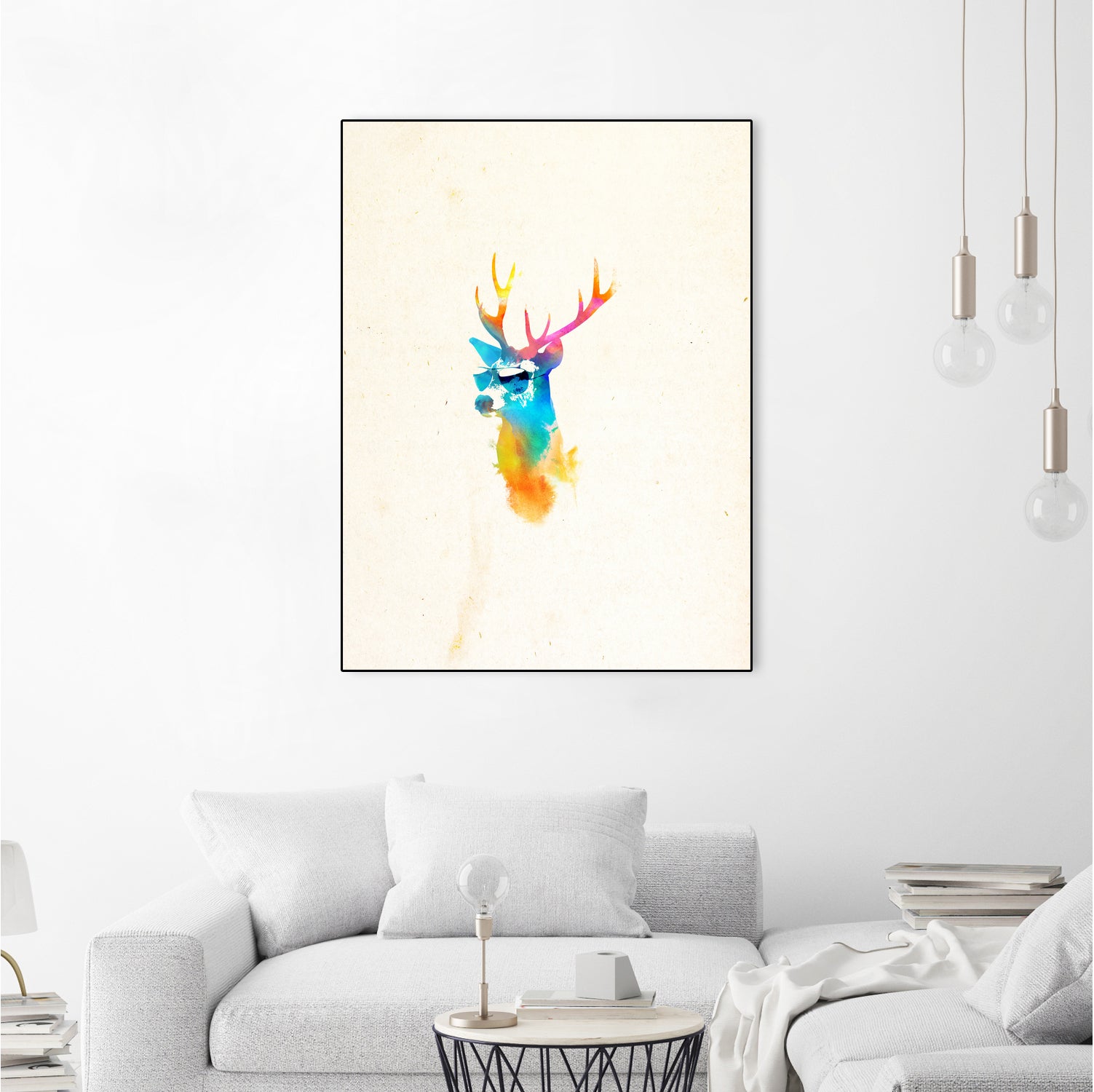 Sunny Stag by Robert Farkas on GIANT ART - orange digital painting