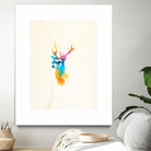 Sunny Stag by Robert Farkas on GIANT ART - orange digital painting