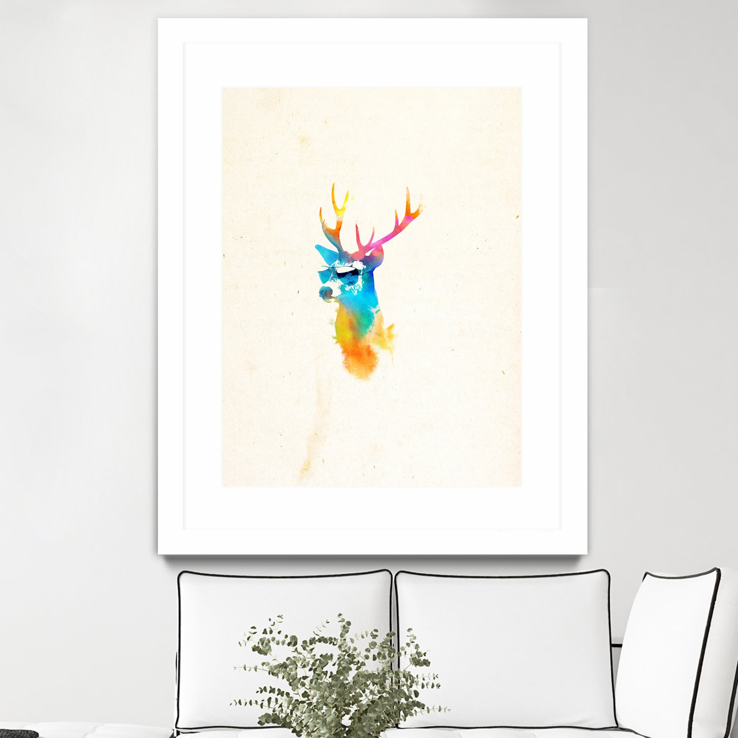 Sunny Stag by Robert Farkas on GIANT ART - orange digital painting