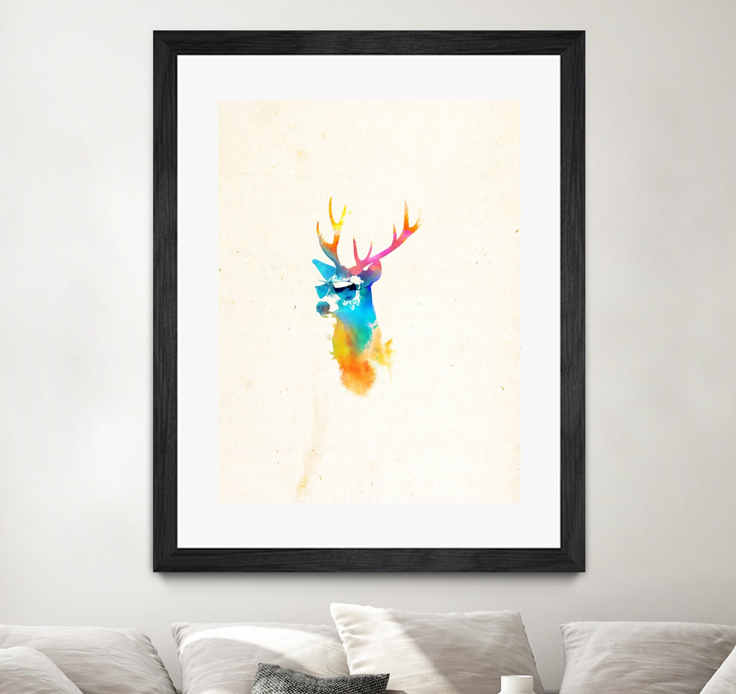 Sunny Stag by Robert Farkas on GIANT ART - orange digital painting