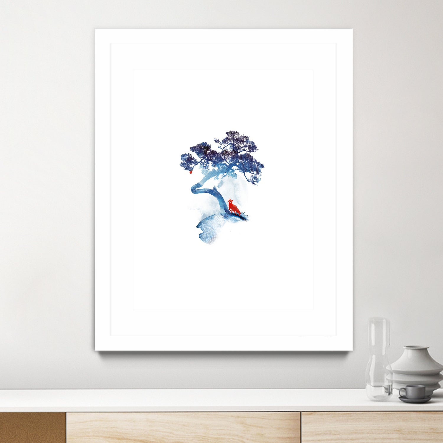 The last apple tree by Robert Farkas on GIANT ART - blue digital painting